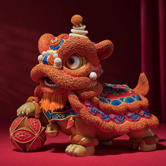 Final payment【Deluxe Edition DV】Lion Dance Auspiciousness brass Home crafts