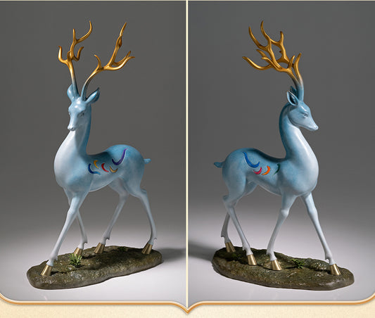 Five colored deer