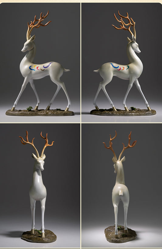 Five colored deer
